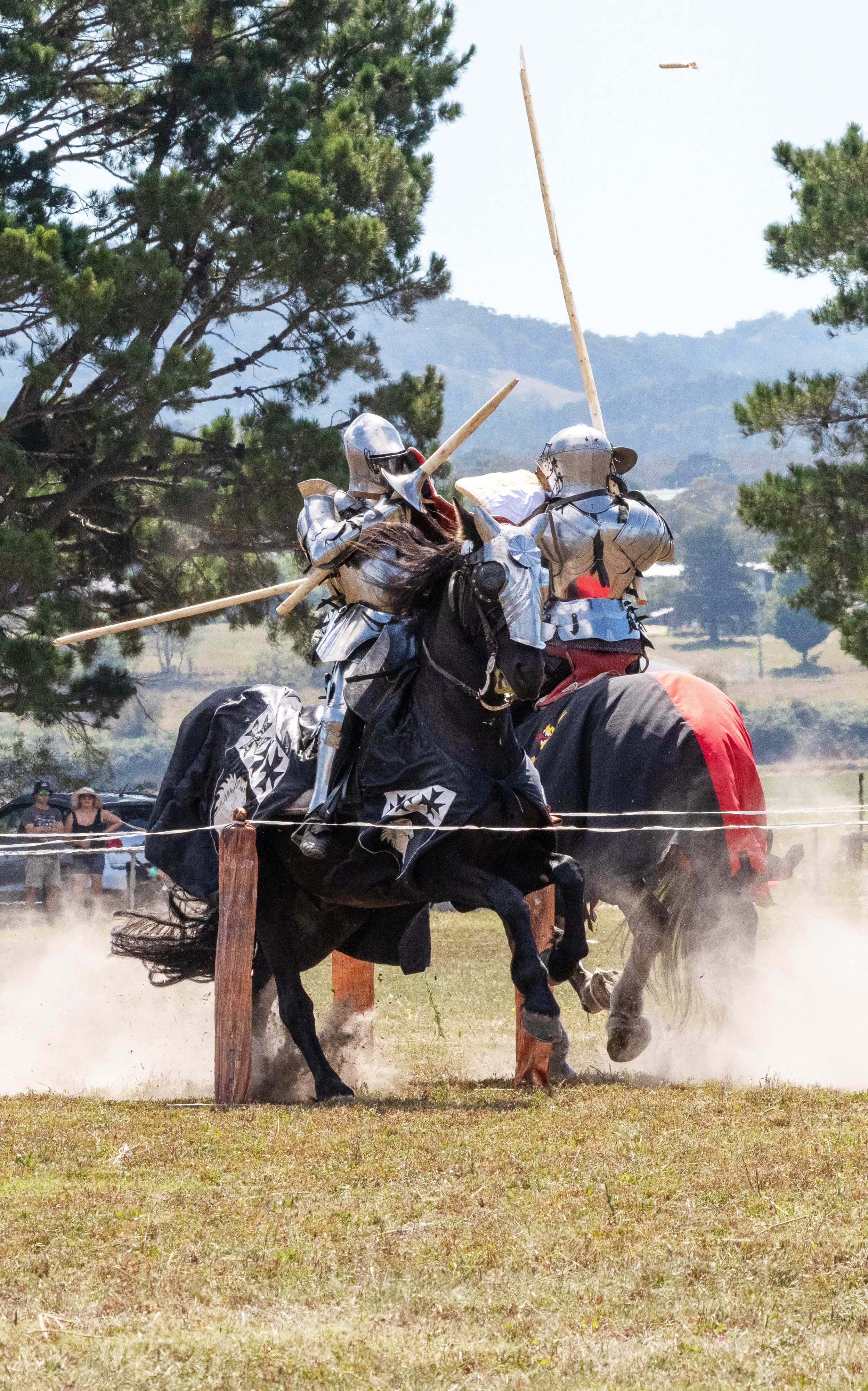 Jousting display at Tarago Medieval Faire